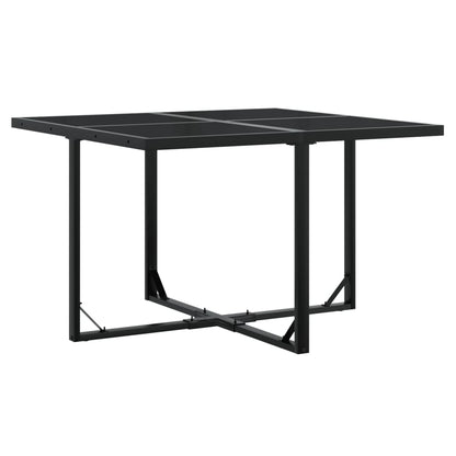 Set da Pranzo da Giardino 9 pz con Cuscini Nero in Polyrattan - homemem39