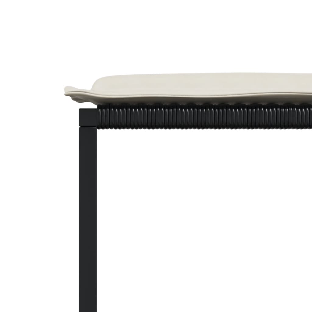 Set da Pranzo da Giardino 11 pz con Cuscini in Polyrattan Nero - homemem39