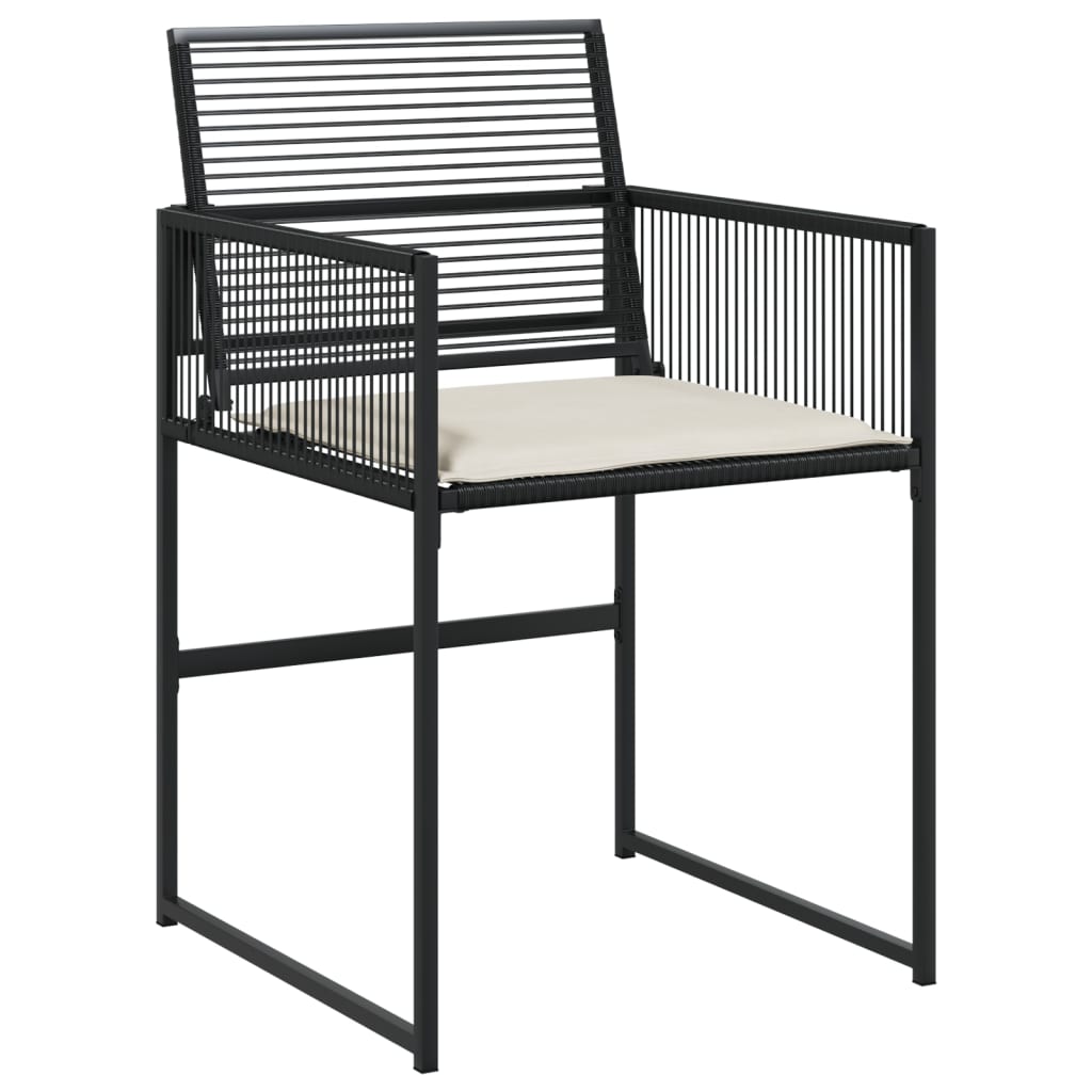 Set da Pranzo da Giardino 13pz con Cuscini Nero in Polyrattan - homemem39