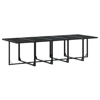 Set da Pranzo da Giardino 11 pz in Polyrattan Nero - homemem39