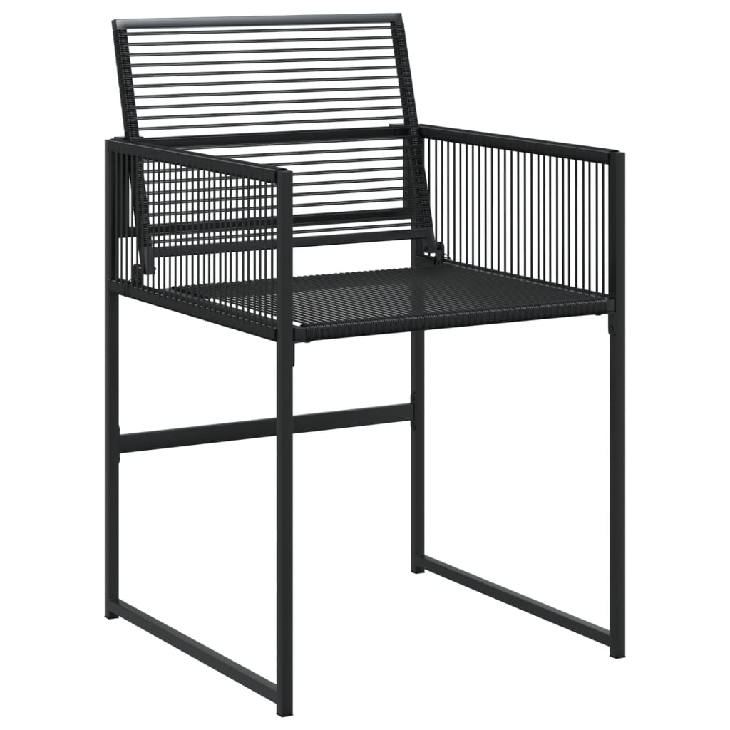 Set da Pranzo da Giardino 11 pz in Polyrattan Nero - homemem39