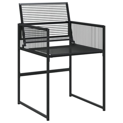 Set da Pranzo da Giardino 11 pz in Polyrattan Nero - homemem39