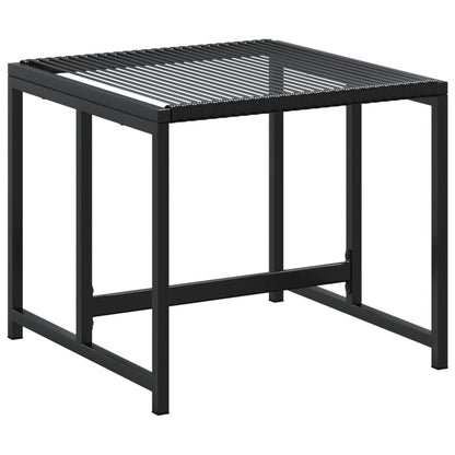 Set da Pranzo da Giardino 13pz Nero in Polyrattan - homemem39