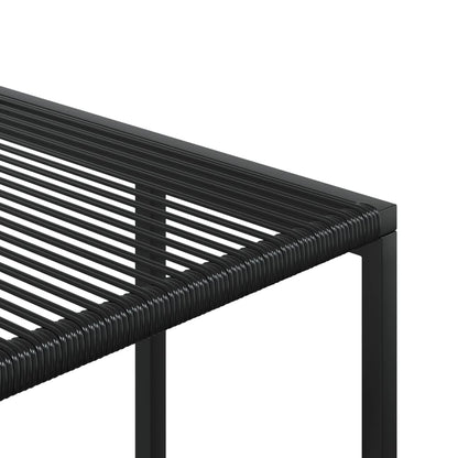 Set da Pranzo da Giardino 15 pz Nero in Polyrattan - homemem39