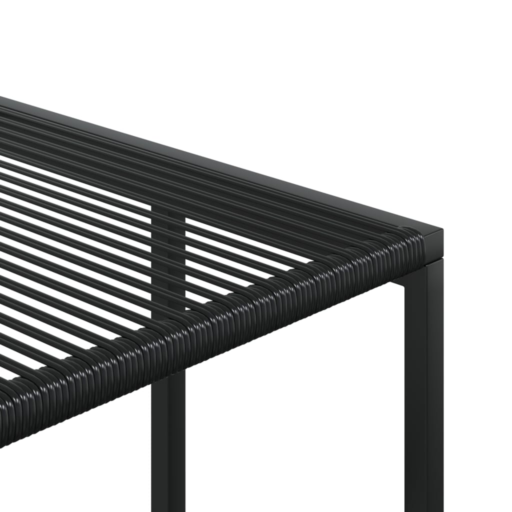 Set da Pranzo da Giardino 17 pz Nero in Polyrattan - homemem39