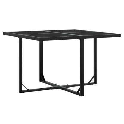 Set da Pranzo da Giardino 5 pz Nero con Cuscini in Polyrattan - homemem39