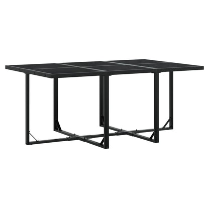 Set da Pranzo da Giardino 11 pz con Cuscini in Polyrattan Nero - homemem39