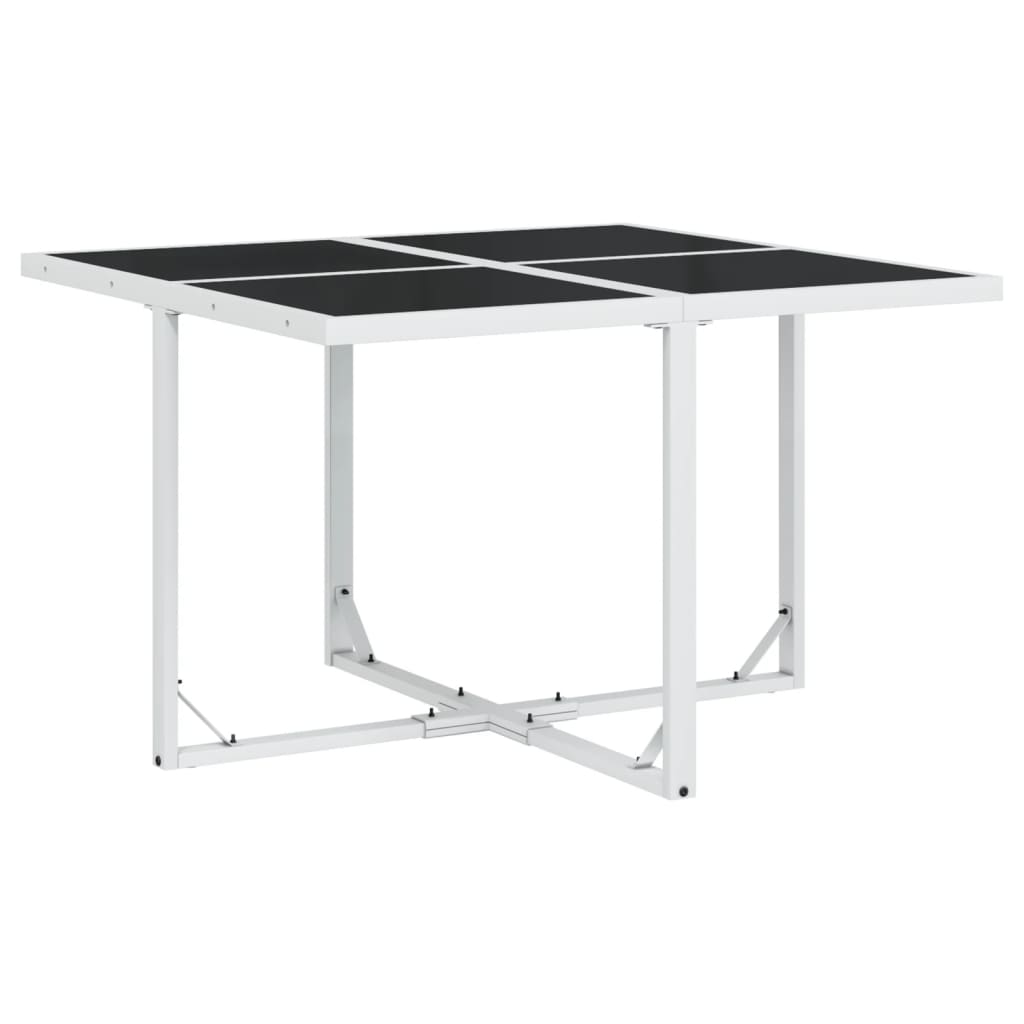 Set da Pranzo da Giardino 5 pz con Cuscini Bianco in Textilene - homemem39