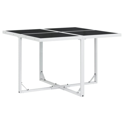 Set da Pranzo da Giardino 5 pz con Cuscini Bianco in Textilene - homemem39