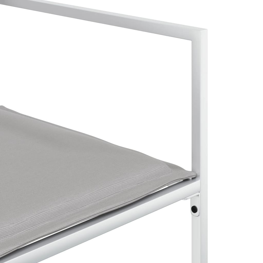 Set da Pranzo da Giardino 11 pz con Cuscini Bianco in Textilene - homemem39