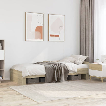 Giroletto senza Materasso Rovere Sonoma 100x200cm in Truciolato | homemem39