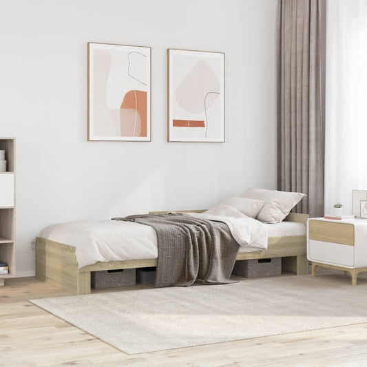 Giroletto senza Materasso Rovere Sonoma 100x200cm in Truciolato | homemem39