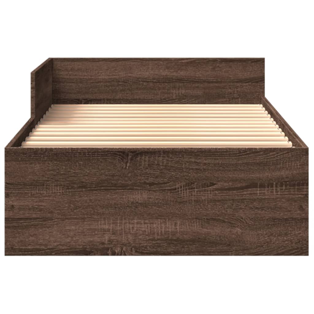 Giroletto senza Materasso Rovere Marrone 100x200 cm Truciolato | homemem39