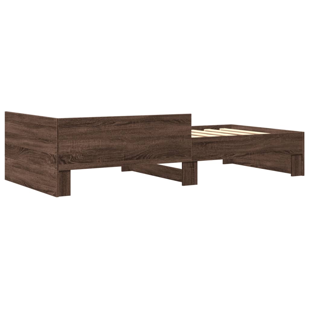 Giroletto senza Materasso Rovere Marrone 100x200 cm Truciolato | homemem39
