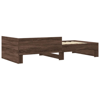 Giroletto senza Materasso Rovere Marrone 100x200 cm Truciolato | homemem39