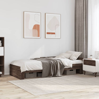 Giroletto senza Materasso Rovere Marrone 100x200 cm Truciolato | homemem39