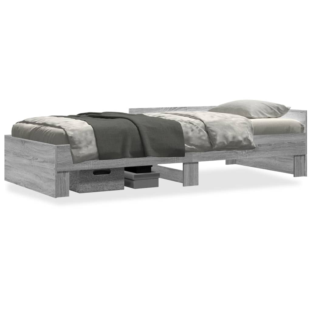 Giroletto Grigio Sonoma 90x200 cm in Legno Multistrato | homemem39