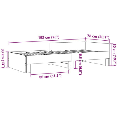 Giroletto Bianco 75x190 cm in Legno Multistrato | homemem39