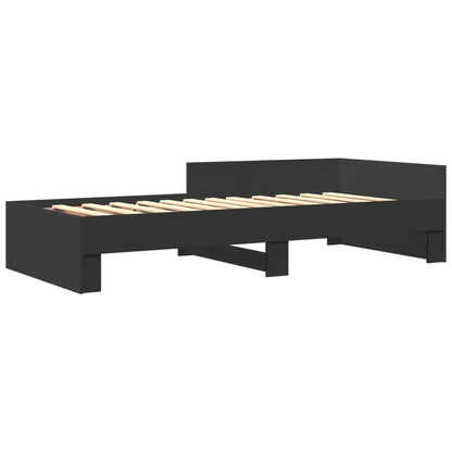 Giroletto Nero 75x190 cm in Legno Multistrato - homemem39