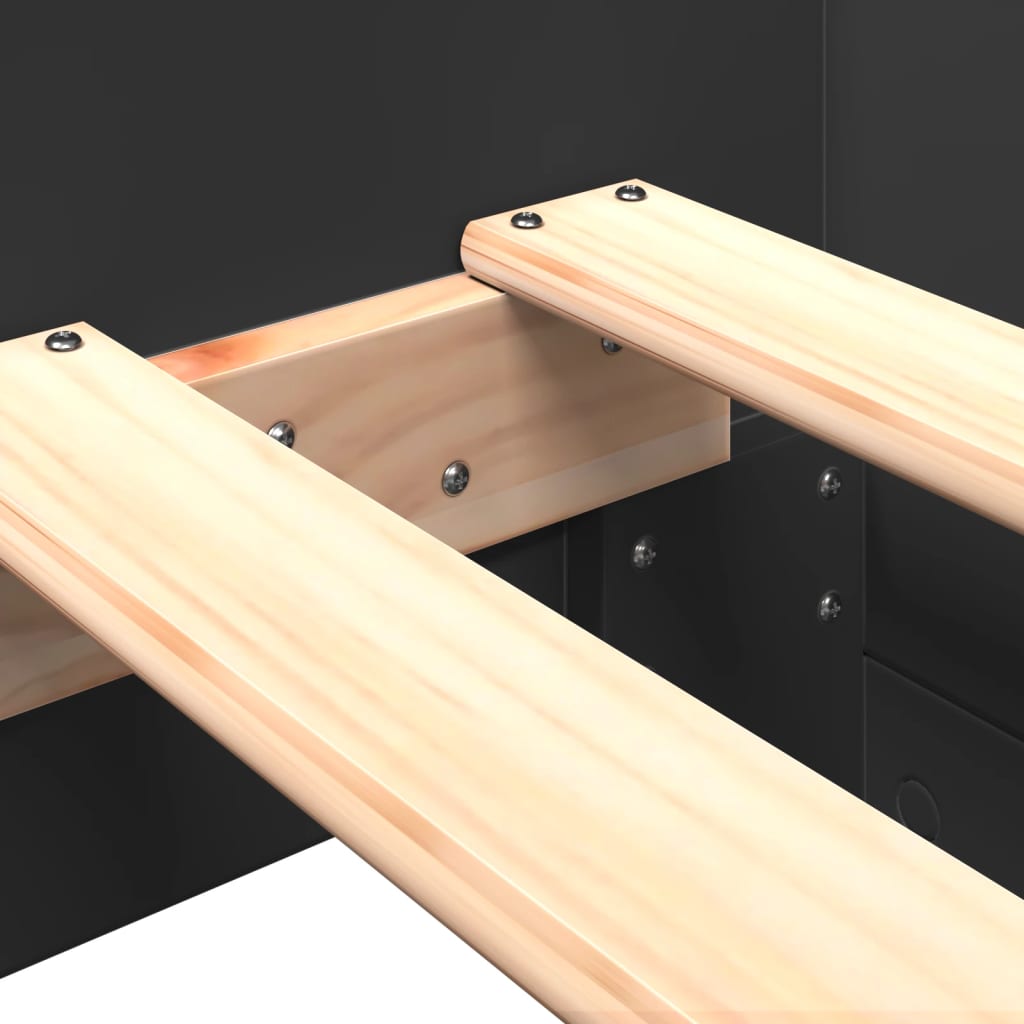 Giroletto Nero 75x190 cm in Legno Multistrato | homemem39