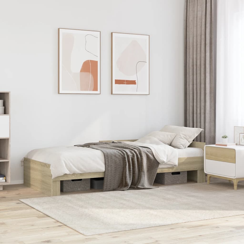 Giroletto senza Materasso Rovere Sonoma 75x190 cm in Truciolato | homemem39