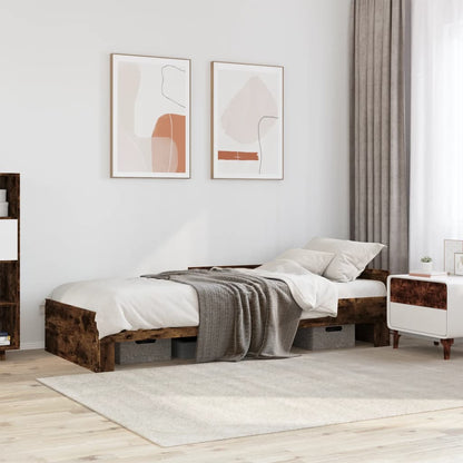 Giroletto senza Materasso Rovere Fumo 75x190 cm in Truciolato | homemem39