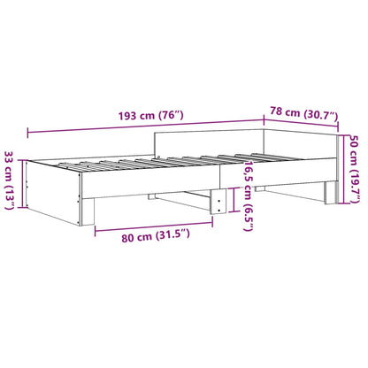 Giroletto Grigio Sonoma 75x190 cm in Legno Multistrato