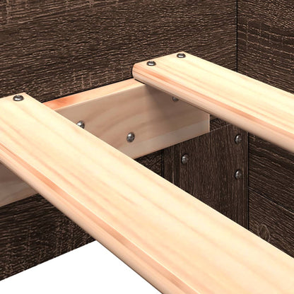 Giroletto senza Materasso Rovere Marrone 75x190cm in Truciolato - homemem39