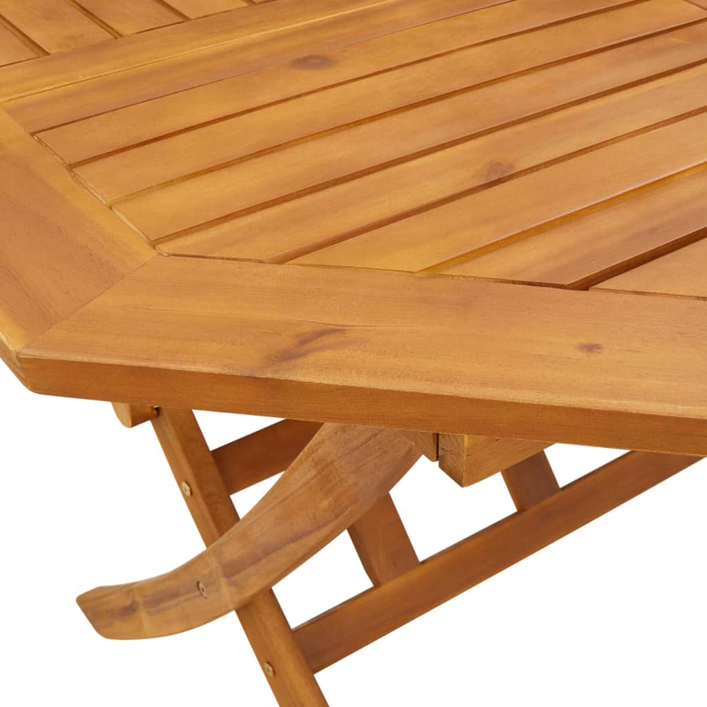 Set Pranzo da Giardino Pieghevole 5pz Legno Massello di Acacia | homemem39