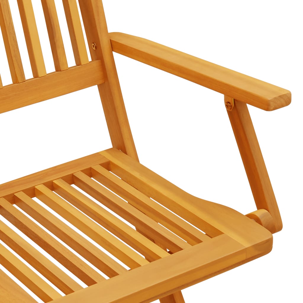 Set Pranzo da Giardino Pieghevole 5pz Legno Massello di Acacia | homemem39