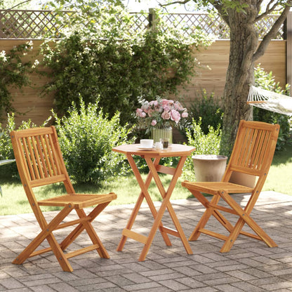 Set Bistrò Pieghevole 3pz in Legno Massello di Acacia | homemem39