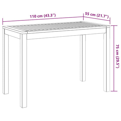 Set da Pranzo per Giardino 3 pz in Legno Massello di Acacia | homemem39