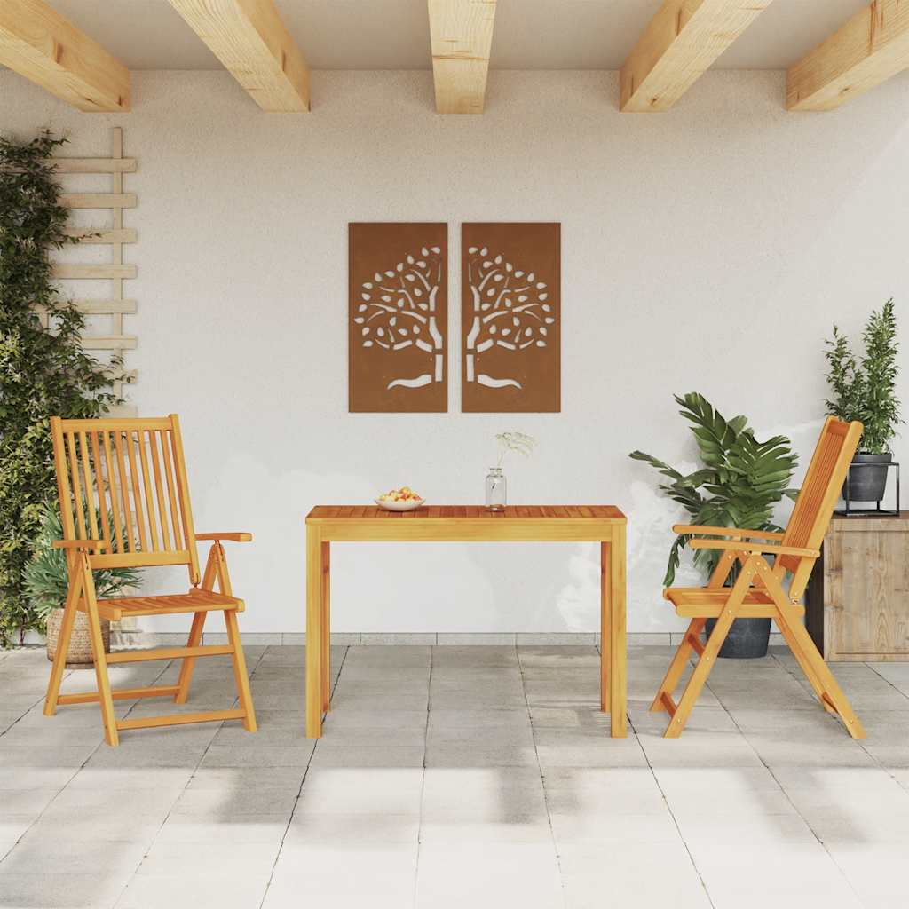 Set da Pranzo per Giardino 3 pz in Legno Massello di Acacia | homemem39