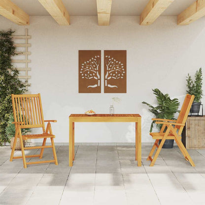Set da Pranzo per Giardino 3 pz in Legno Massello di Acacia | homemem39