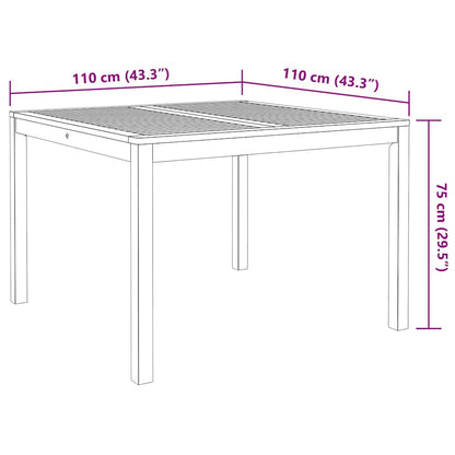 Set da Pranzo per Giardino 3 pz in Legno Massello di Acacia | homemem39