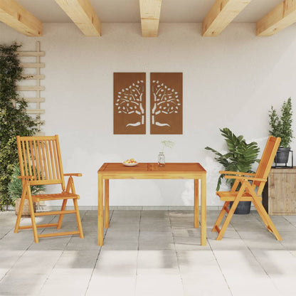 Set da Pranzo per Giardino 3 pz in Legno Massello di Acacia - homemem39