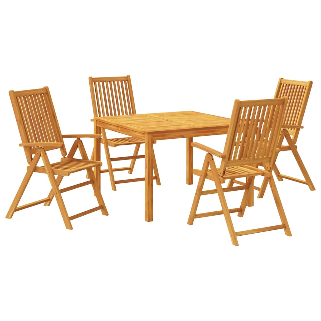 Set da Pranzo per Giardino 5 pz in Legno Massello di Acacia | homemem39