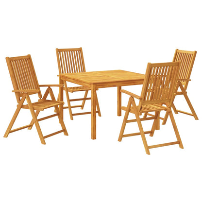 Set da Pranzo per Giardino 5 pz in Legno Massello di Acacia - homemem39
