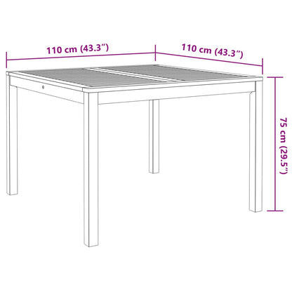 Set da Pranzo per Giardino 5 pz in Legno Massello di Acacia | homemem39