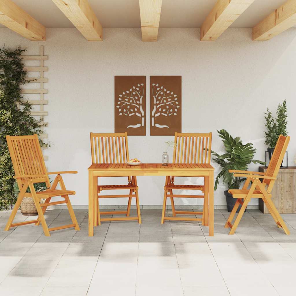 Set da Pranzo per Giardino 5 pz 140x80x74 cm