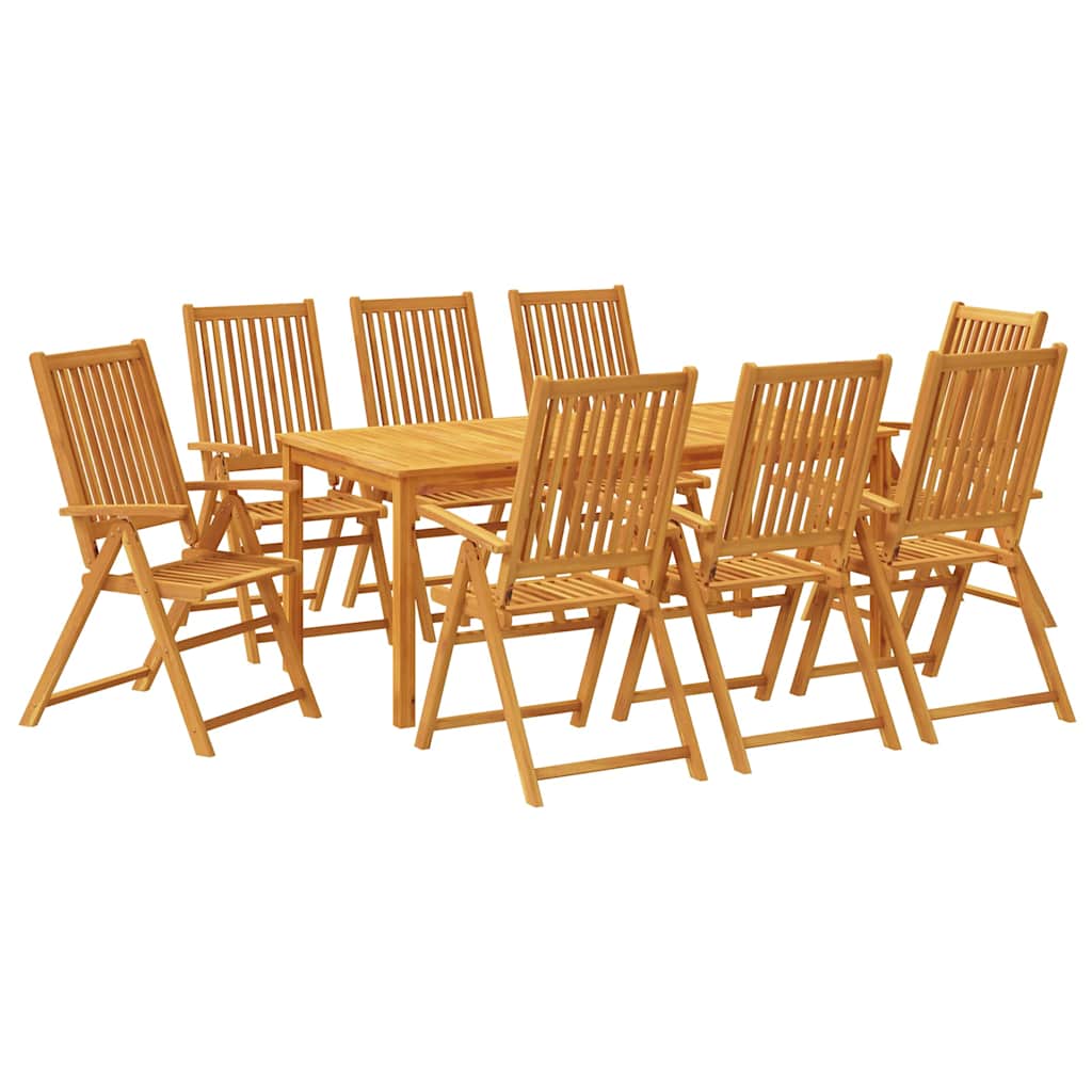 Set da Pranzo da Giardino 9 pz 180x90x75 cm Legno Massello di Acacia | homemem39