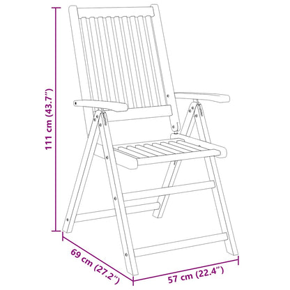 Set da Pranzo da Giardino 9 pz 180x90x75 cm Legno Massello di Acacia | homemem39