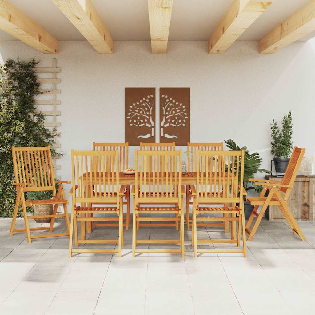 Set da Pranzo da Giardino 9 pz 180x90x75 cm