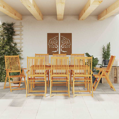 Set da Pranzo da Giardino 9 pz 180x90x75 cm