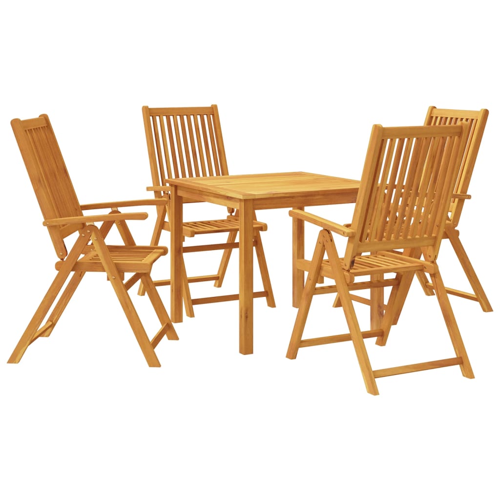 Set da Pranzo per Giardino 5 pz 85x85x74 cm