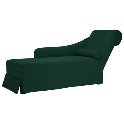 Sdraio con Capezzale e Bracciolo Destro Verde Scuro in Velluto | homemem39