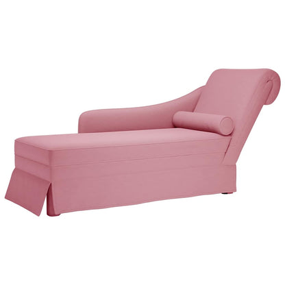 Sdraio con Capezzale e Bracciolo Destro in Velluto Rosa | homemem39