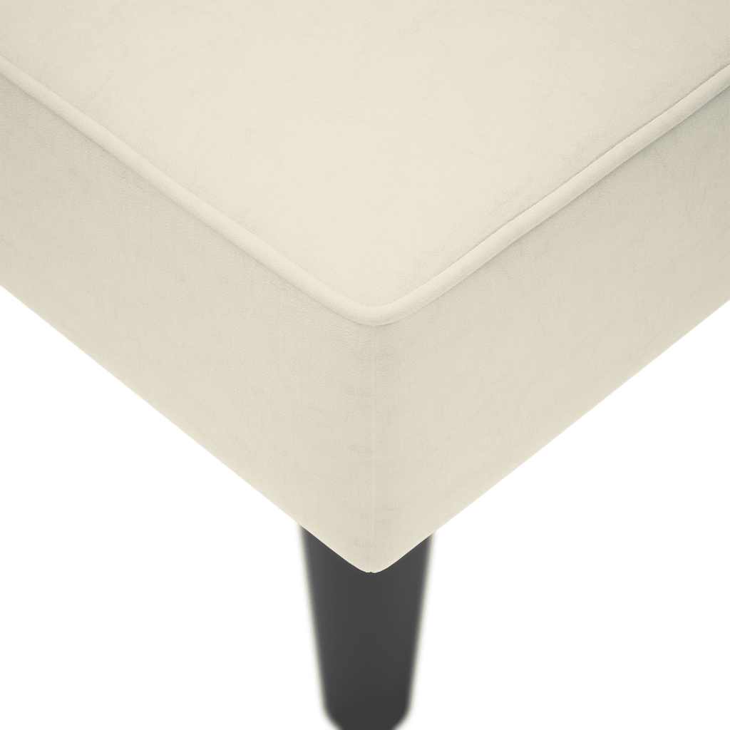 Sdraio con Bracciolo Destro in Velluto Crema