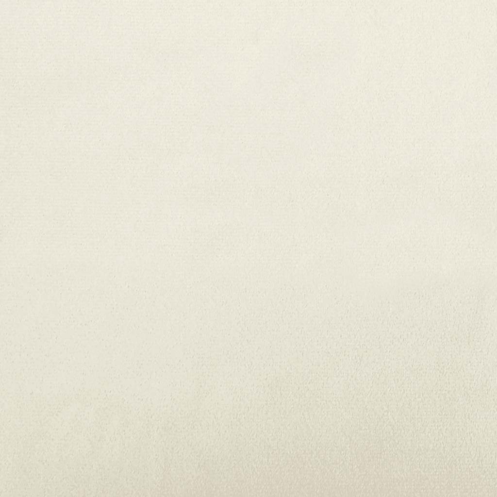 Sdraio con Bracciolo Destro in Velluto Crema