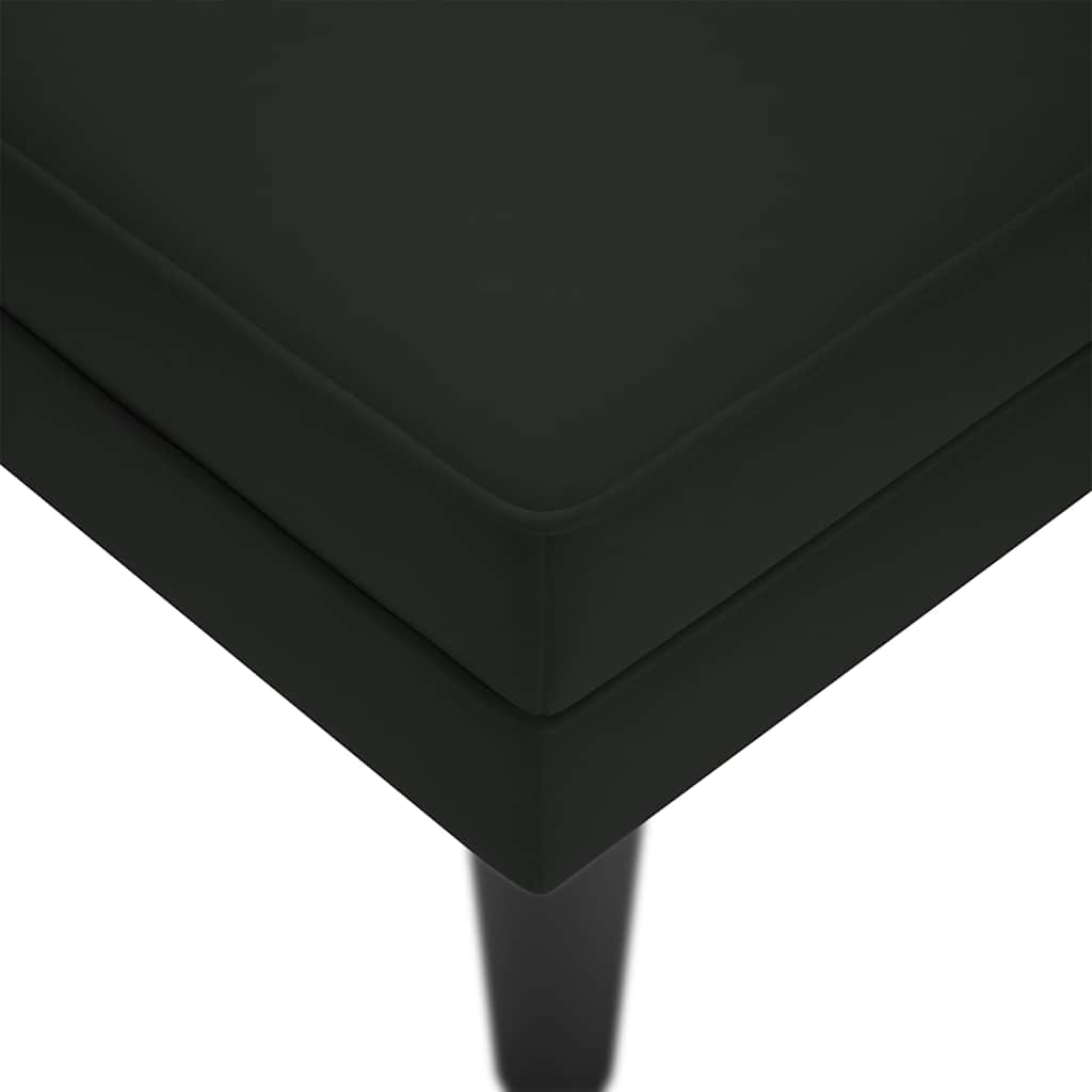 Sdraio con Cuscino e Bracciolo Destro in Velluto Nero - homemem39